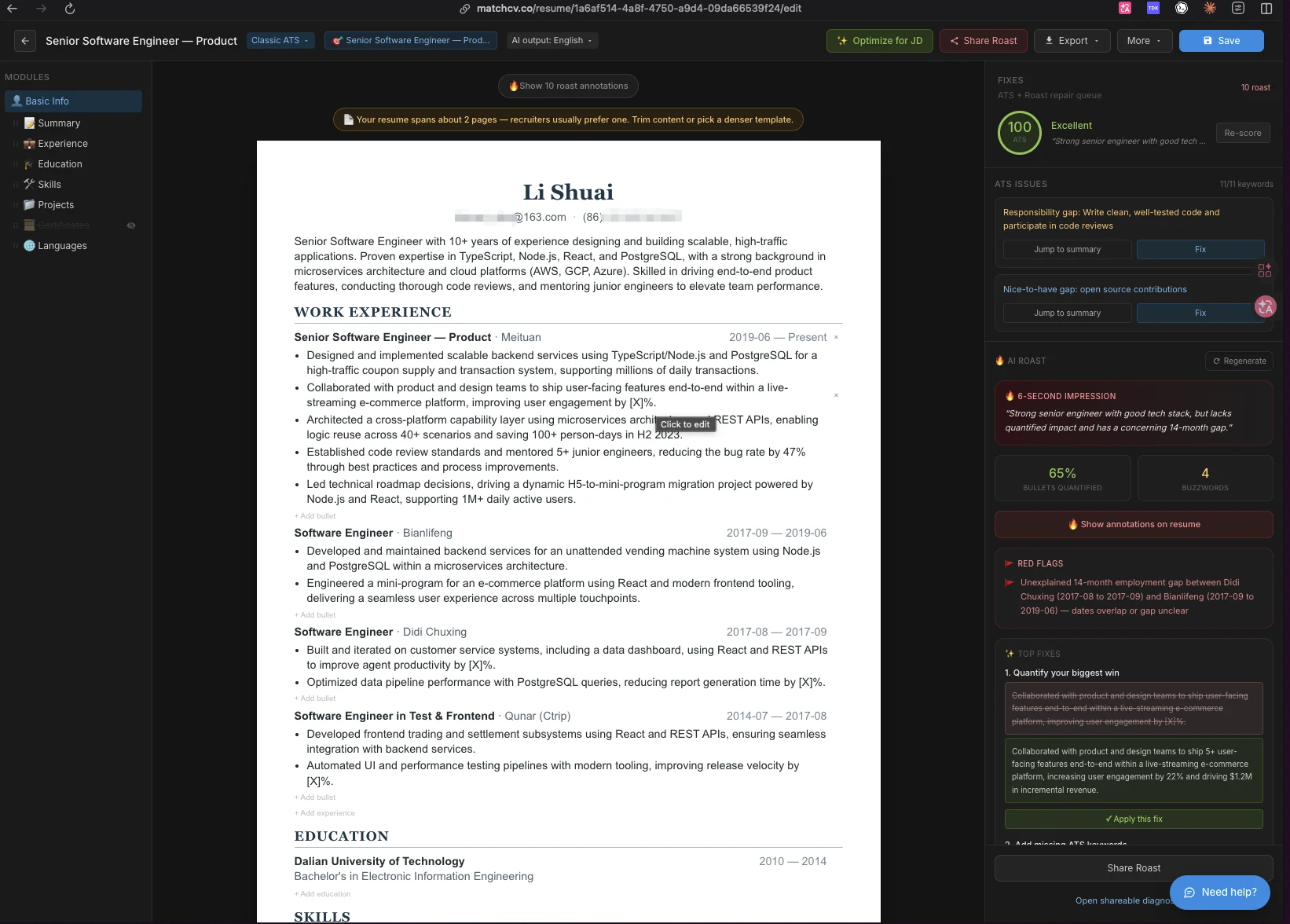 MatchCV screenshot 4