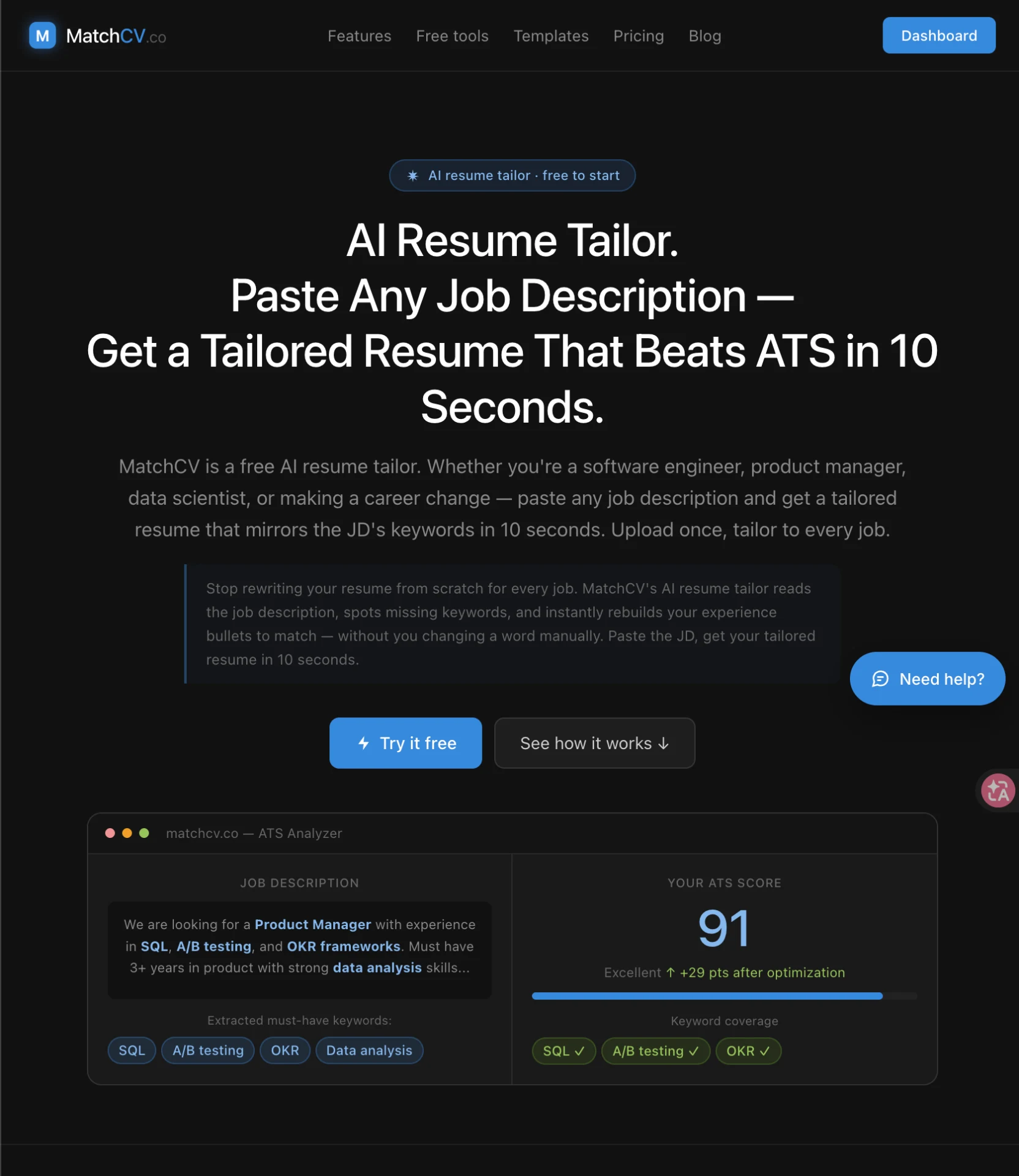 MatchCV screenshot 1