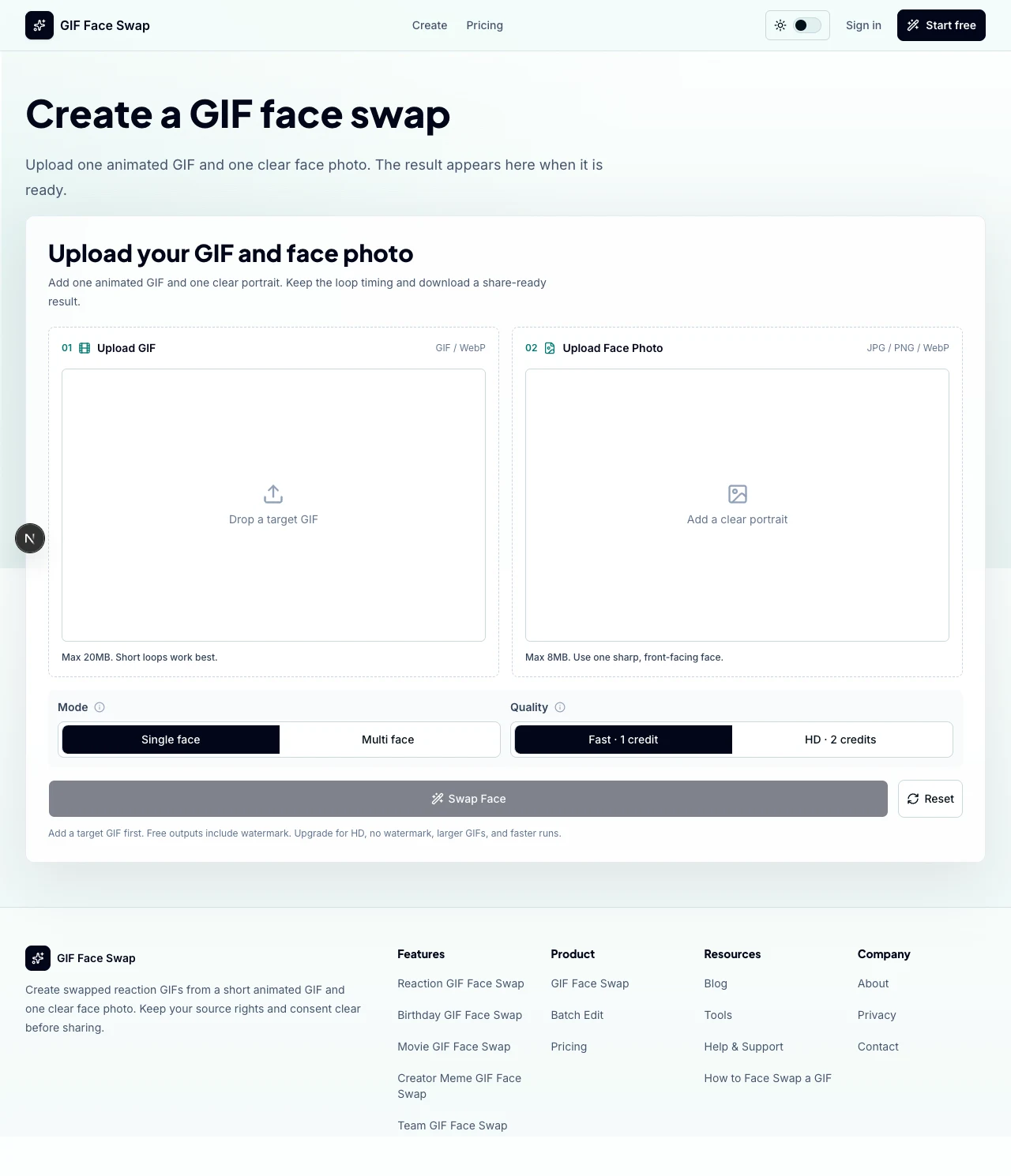 GIF Face Swap Online screenshot 1
