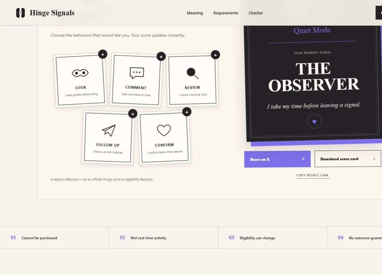 Hinge Signals screenshot 2