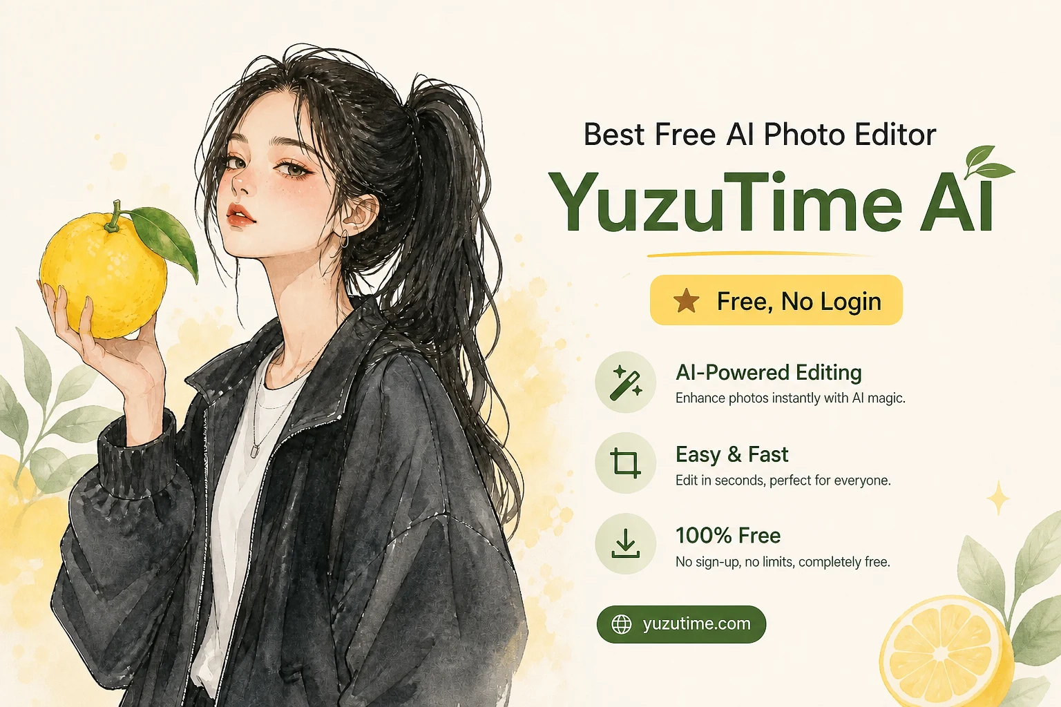 Free AI Photo Editor Online | YuzuTime AI screenshot 1