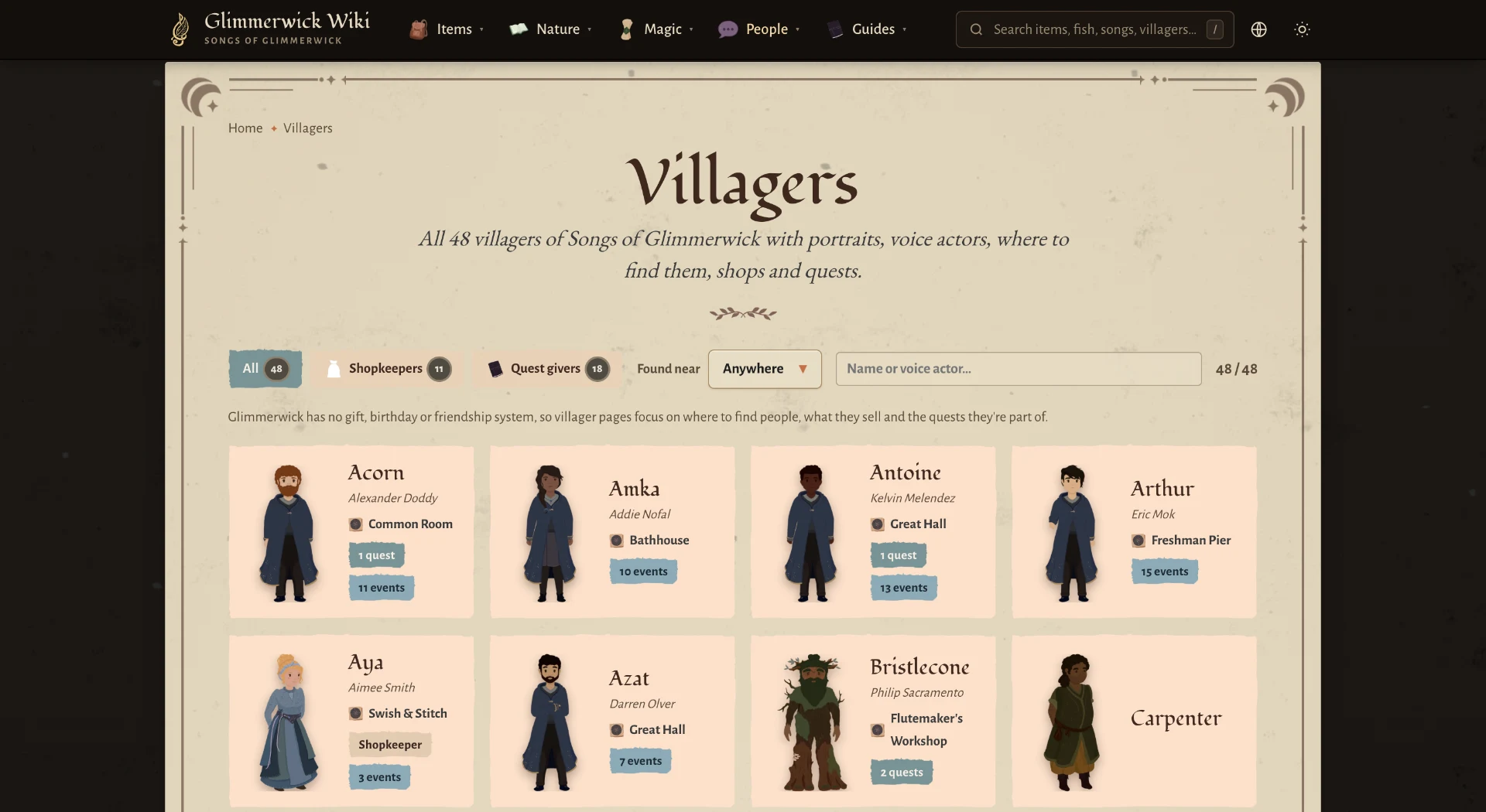 Songs of Glimmerwick Wiki screenshot 4