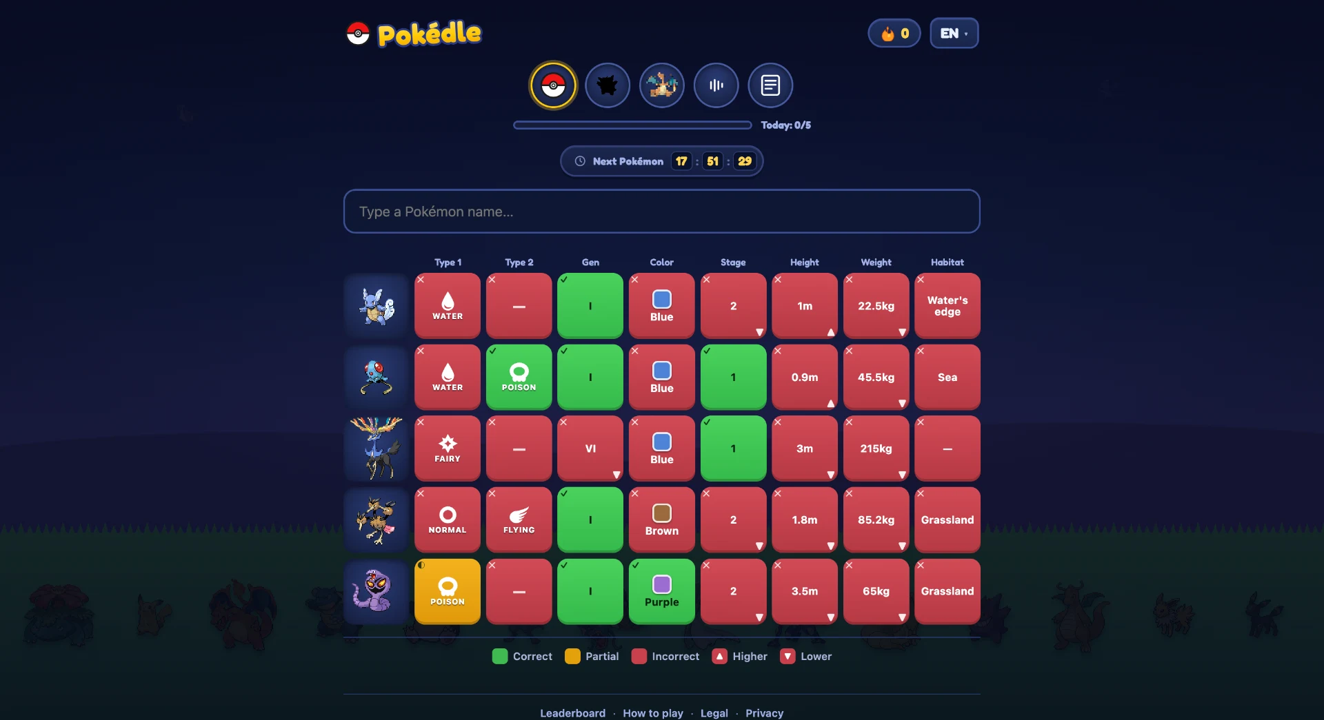 Pokédle screenshot 2