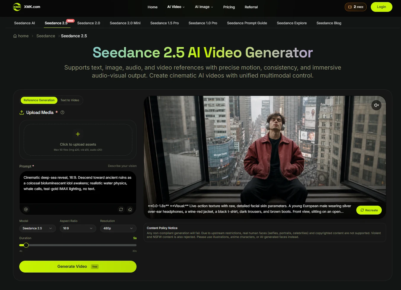 Seedance AI Video Generator screenshot 1