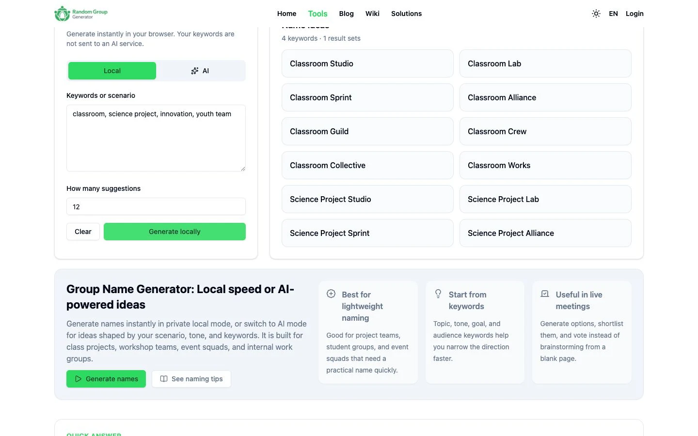 Random Group Generator screenshot 5
