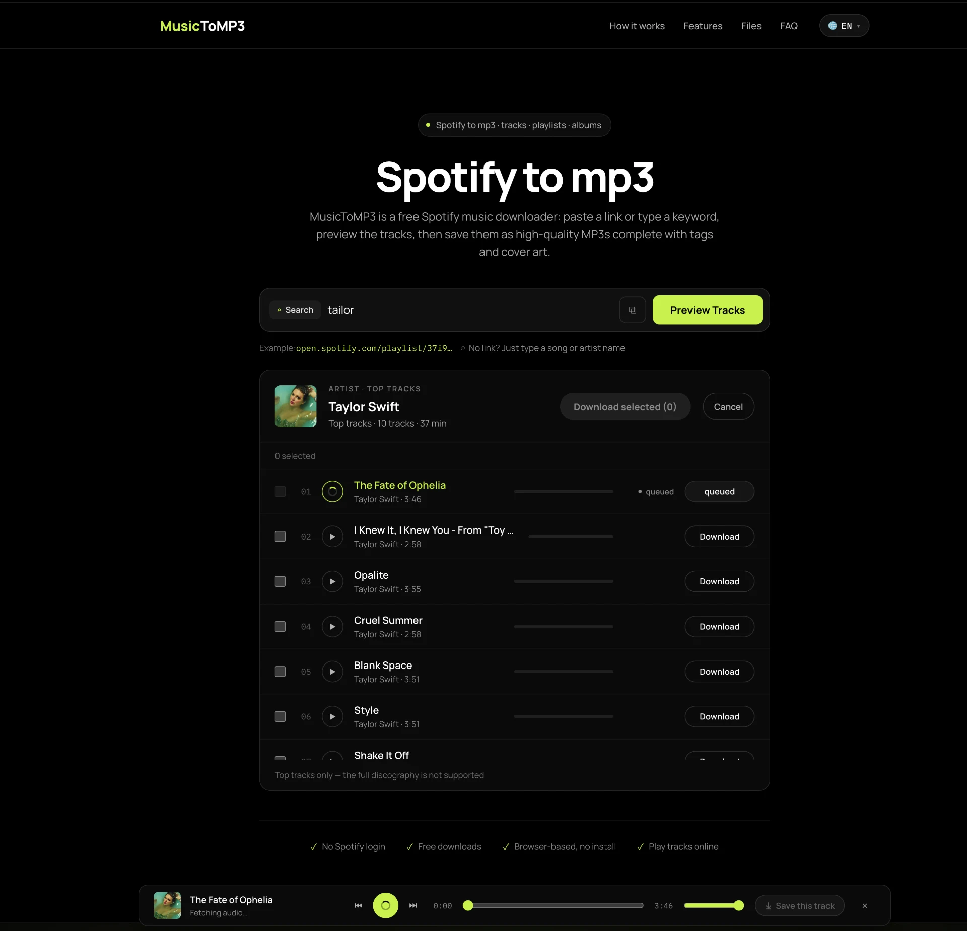 musictomp3 screenshot 3