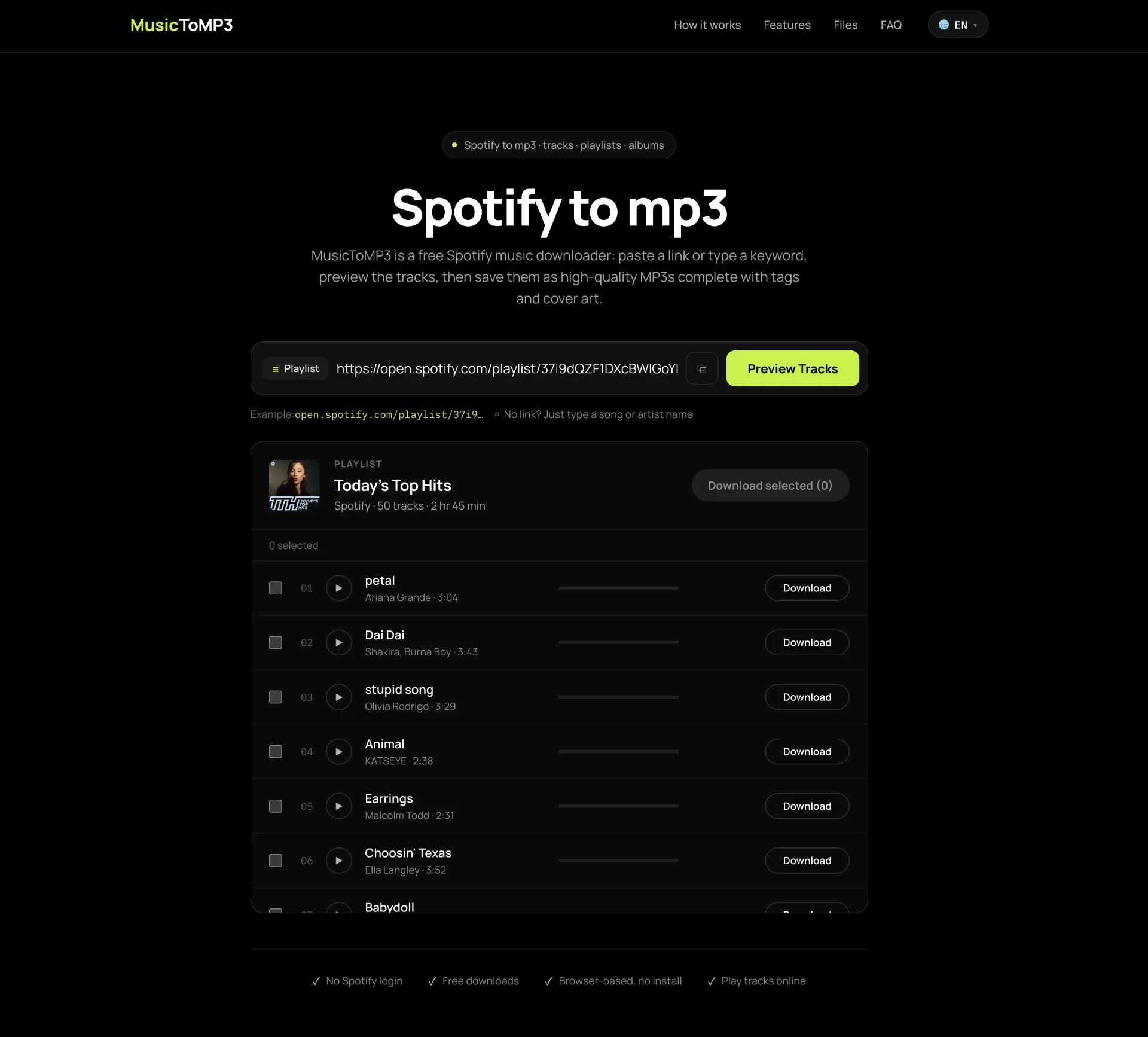 musictomp3 screenshot 1
