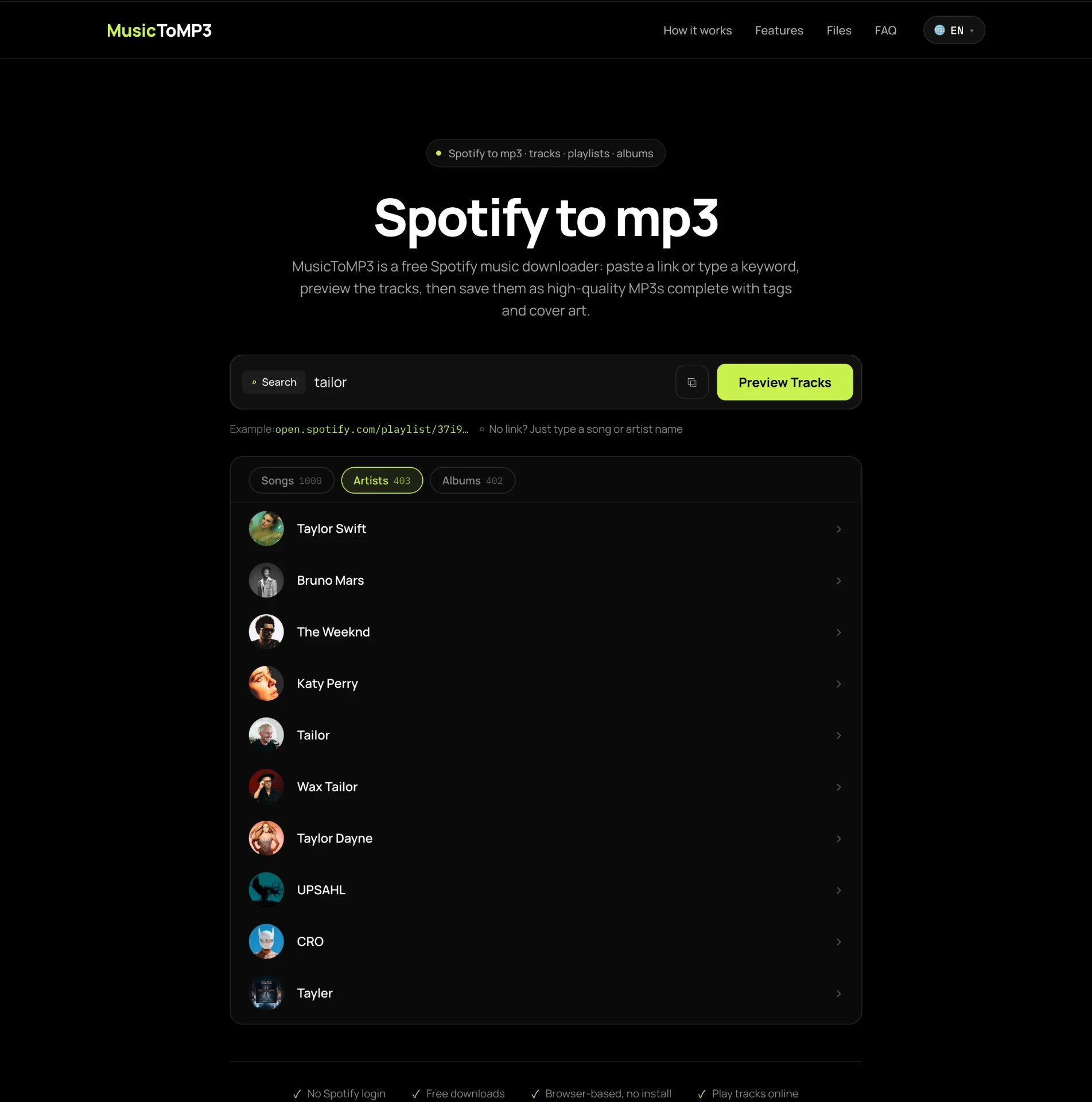 musictomp3 screenshot 2
