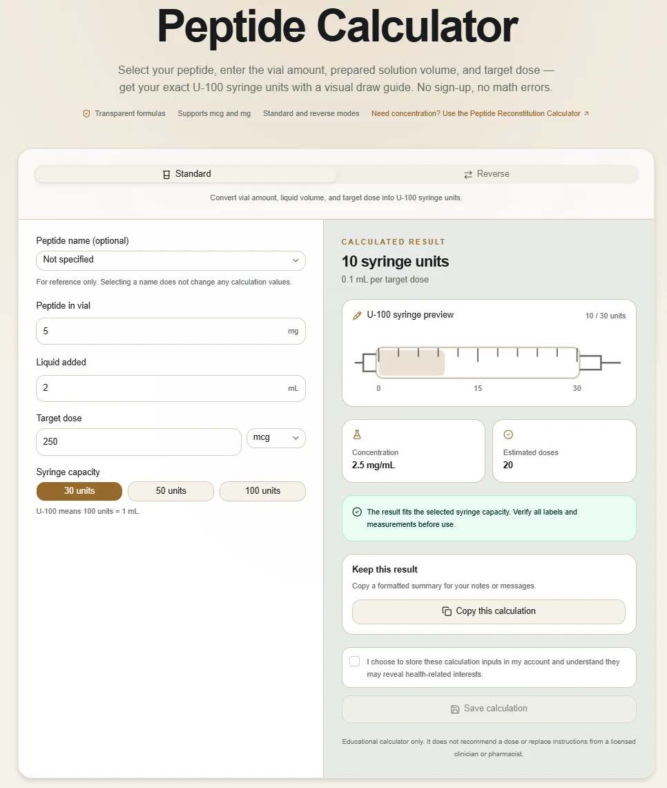 Peptide Calculator screenshot 1